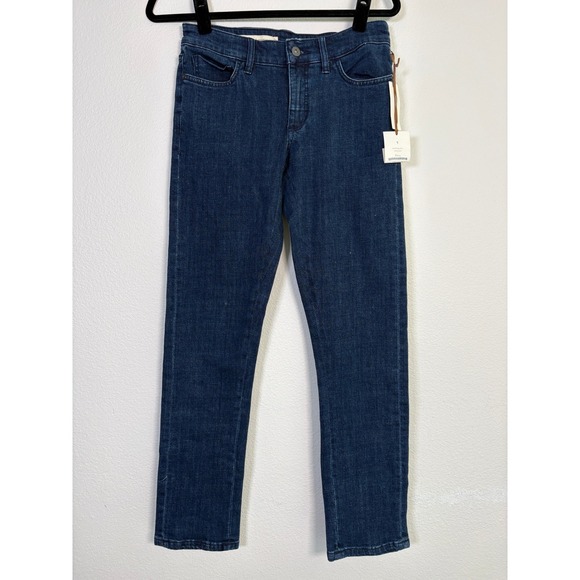 Pilcro and the Letterpress Denim - Pilcro and the Letterpress Slim Boyfriend Jeans Dark Wash Blue Denim Size 25 NWT